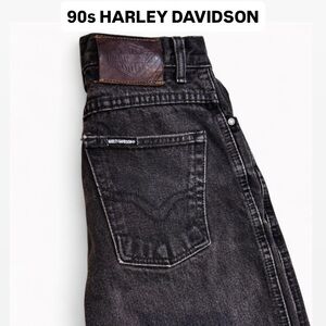 Vtg 90s Harley Davidson Biker Blues Women’s High Rise Denim Bikercore Mom Jeans